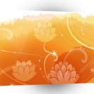 Abstract Flowers Warm Colors Water Lilly A1 Xlarge Canvas
