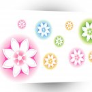 Abstract Flowers White Abstract A1 Xlarge Canvas