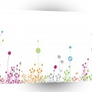 Abstract Flowers White Field A1 Xlarge Canvas