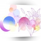 Abstract Flowers White Lilly A1 Xlarge Canvas