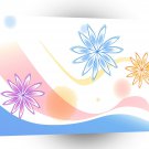 Abstract Flowers White Rainbow A1 Xlarge Canvas