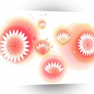 Abstract Flowers White Red Splash A1 Xlarge Canvas