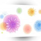 Abstract Flowers White Splash A1 Xlarge Canvas
