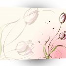 Abstract Flowers White Tulip A1 Xlarge Canvas