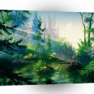 Abstract Garden Early Morning Glow A1 Xlarge Canvas