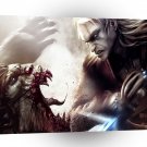 Abstract Horror Blood Hound Attacks A1 Xlarge Canvas
