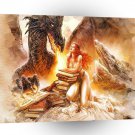 Abstract Horror Fairytail Dragon A1 Xlarge Canvas