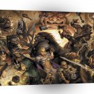 Abstract Horror Fantasty Barfight A1 Xlarge Canvas