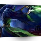 Abstract Horror Green Gas Wizard A1 Xlarge Canvas