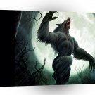 Abstract Horror Howl Of The Werewolf A1 Xlarge Canvas