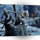 Abstract Horror Night Of Zombies A1 Xlarge Canvas