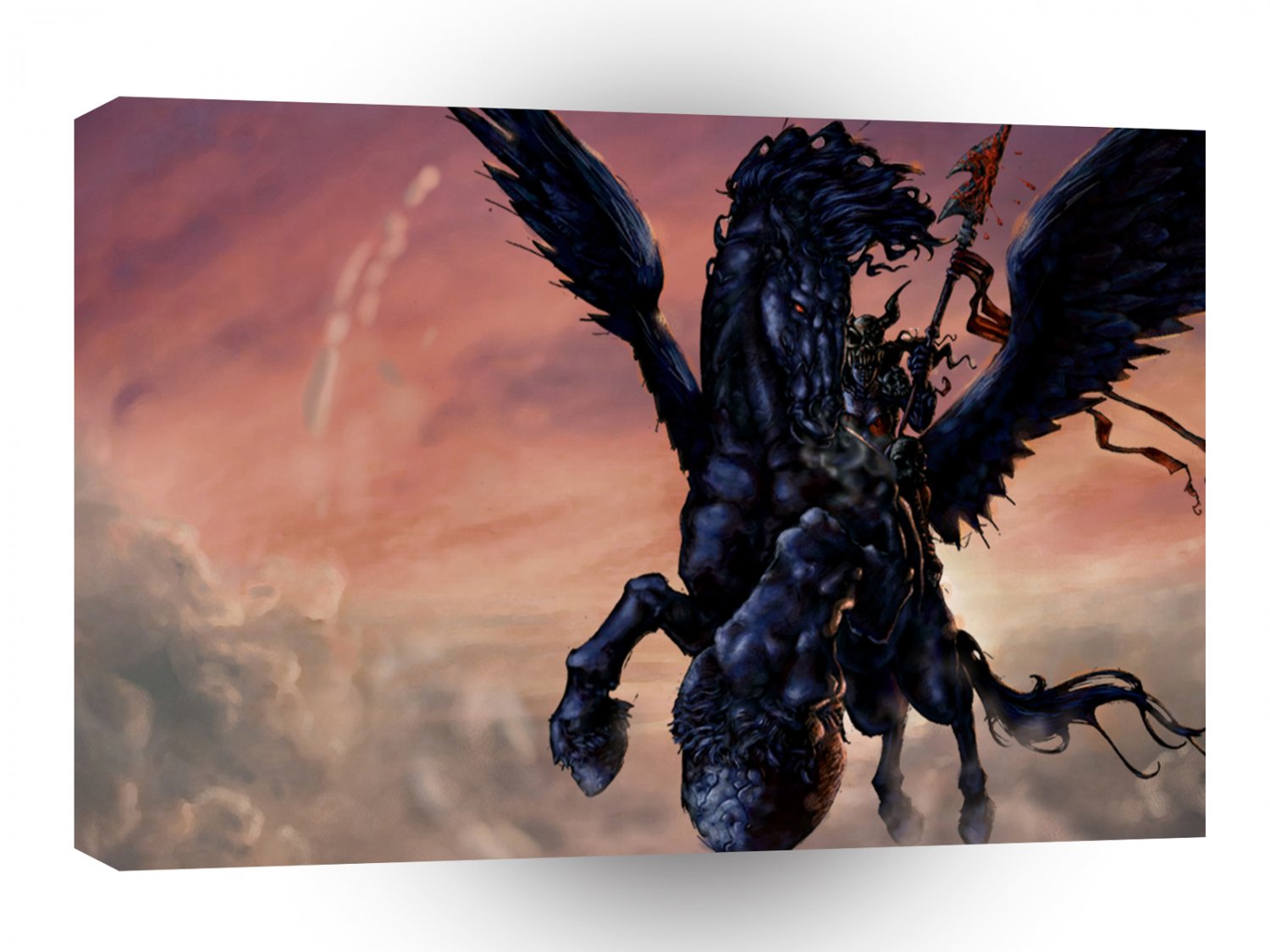 Abstract Horror Pegasus Dragon Layer A1 Xlarge Canvas
