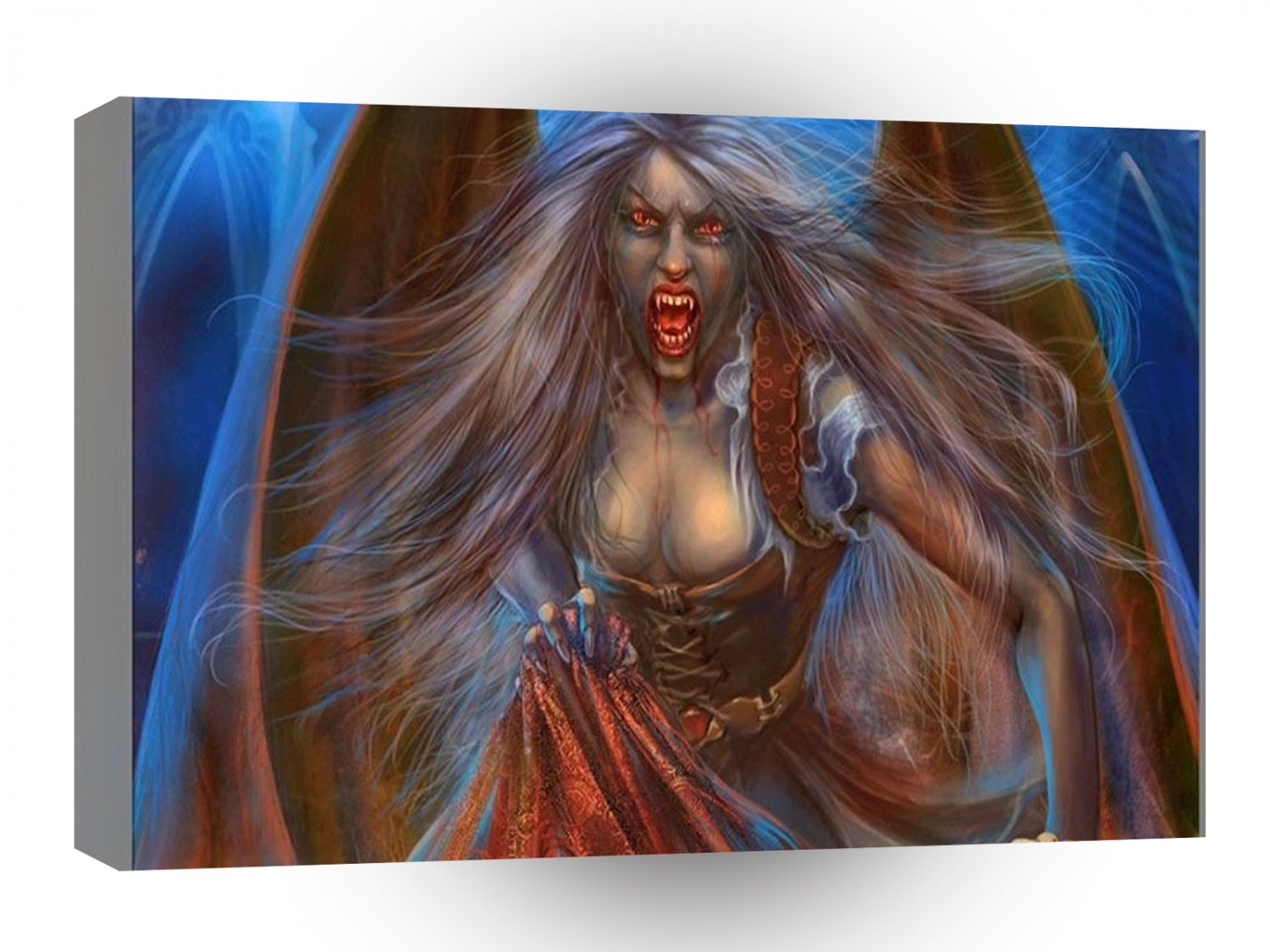 Abstract Horror Vampire Angel A1 Xlarge Canvas