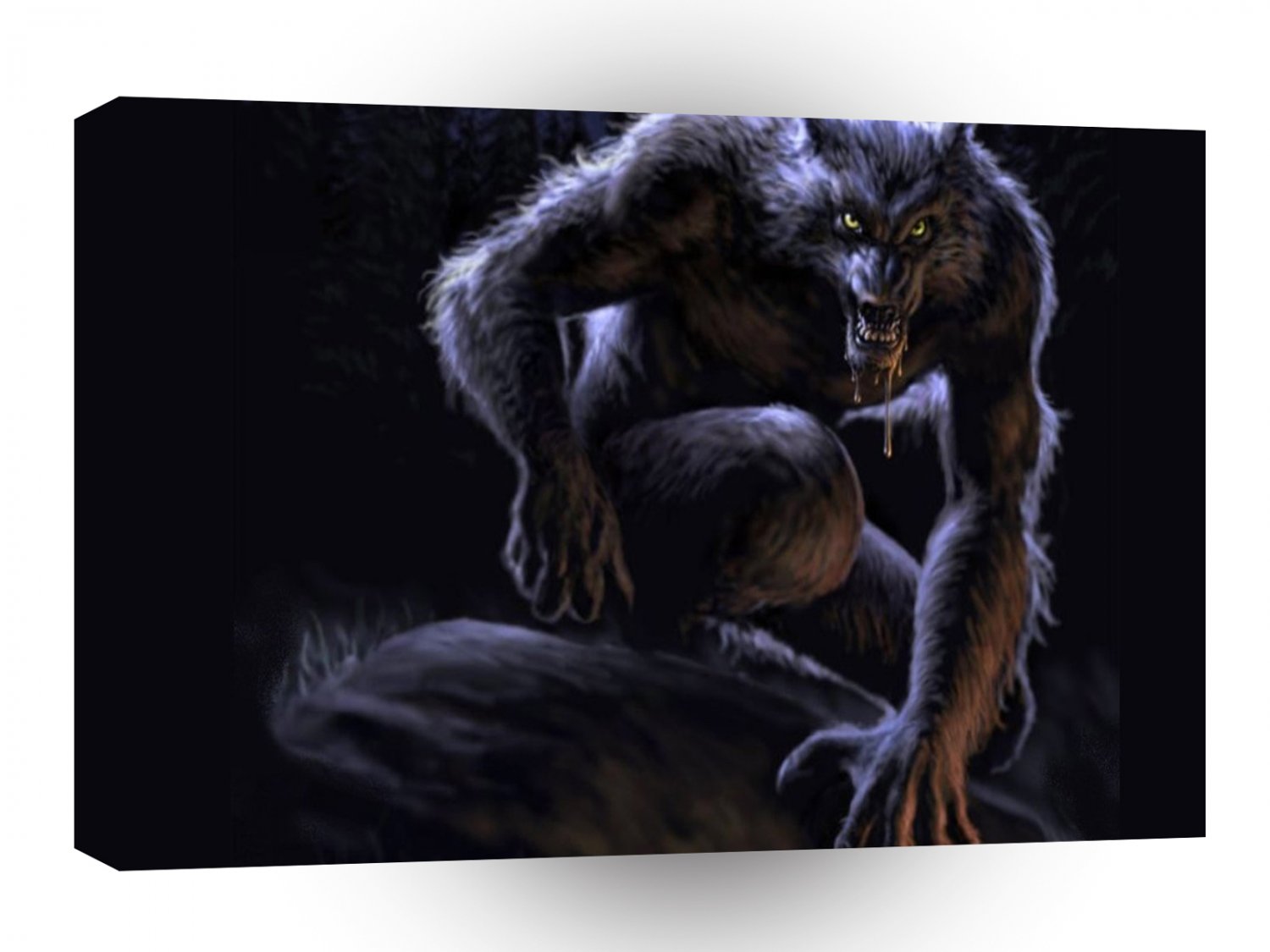 Abstract Horror Werewolf A1 Xlarge Canvas