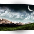 Abstract Landscape Beyond Lunar Valley A1 Xlarge Canvas