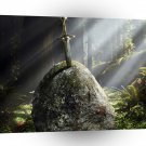 Abstract Landscape Fallen Sword Excalibur A1 Xlarge Canvas