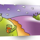 Abstract Landscape Monster Land A1 Xlarge Canvas