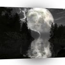 Abstract Landscape Moonlit Night Lake A1 Xlarge Canvas