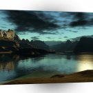 Abstract Landscape Mountain Dusk Shining A1 Xlarge Canvas