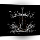 Abstract Music Acoustic Guitar Patterned A1 Xlarge Canvas