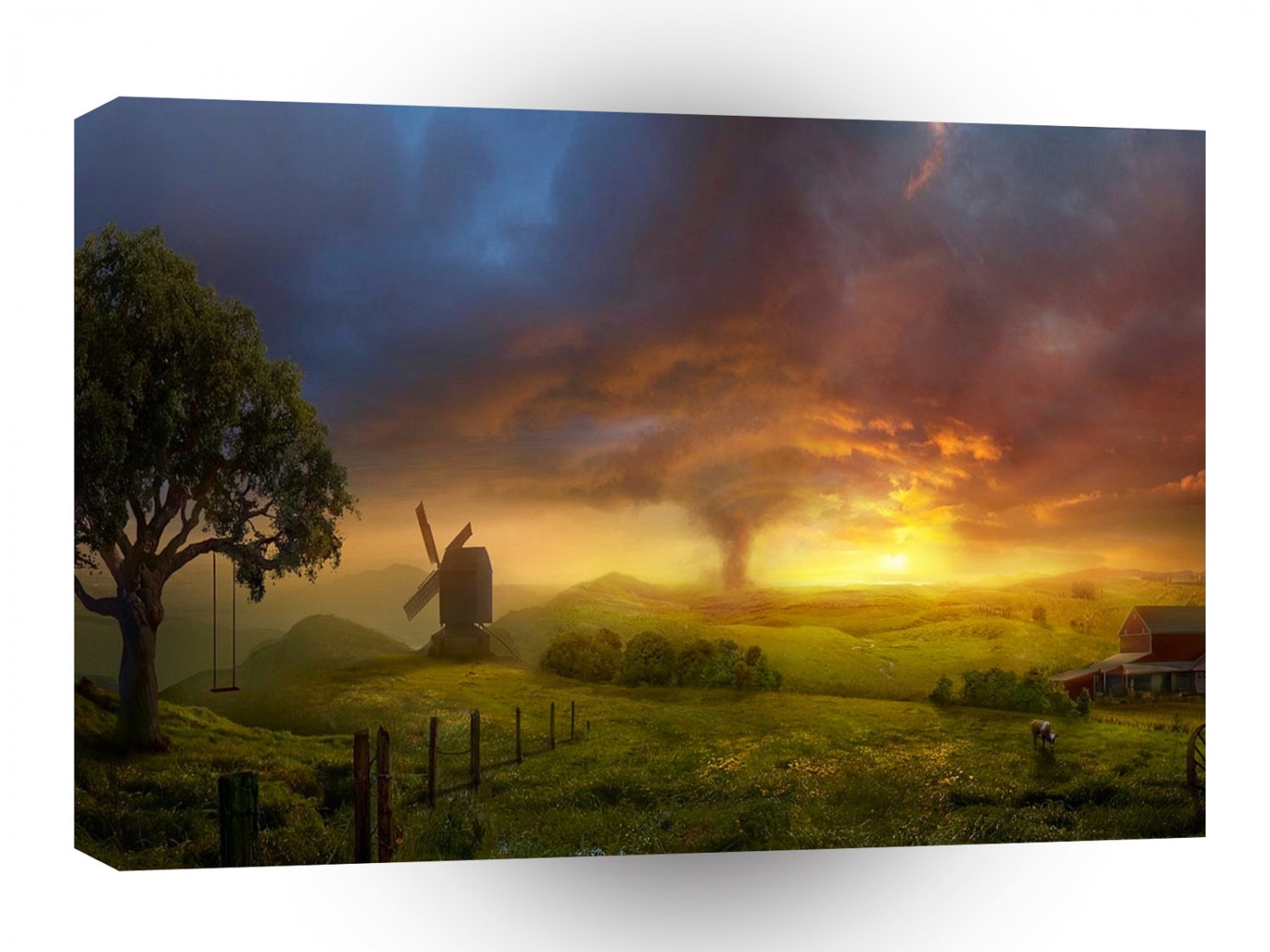 Abstract Natural Force Sunset Storm A1 Xlarge Canvas