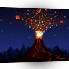 Abstract Natural Force Volcanic Suprise A1 Xlarge Canvas