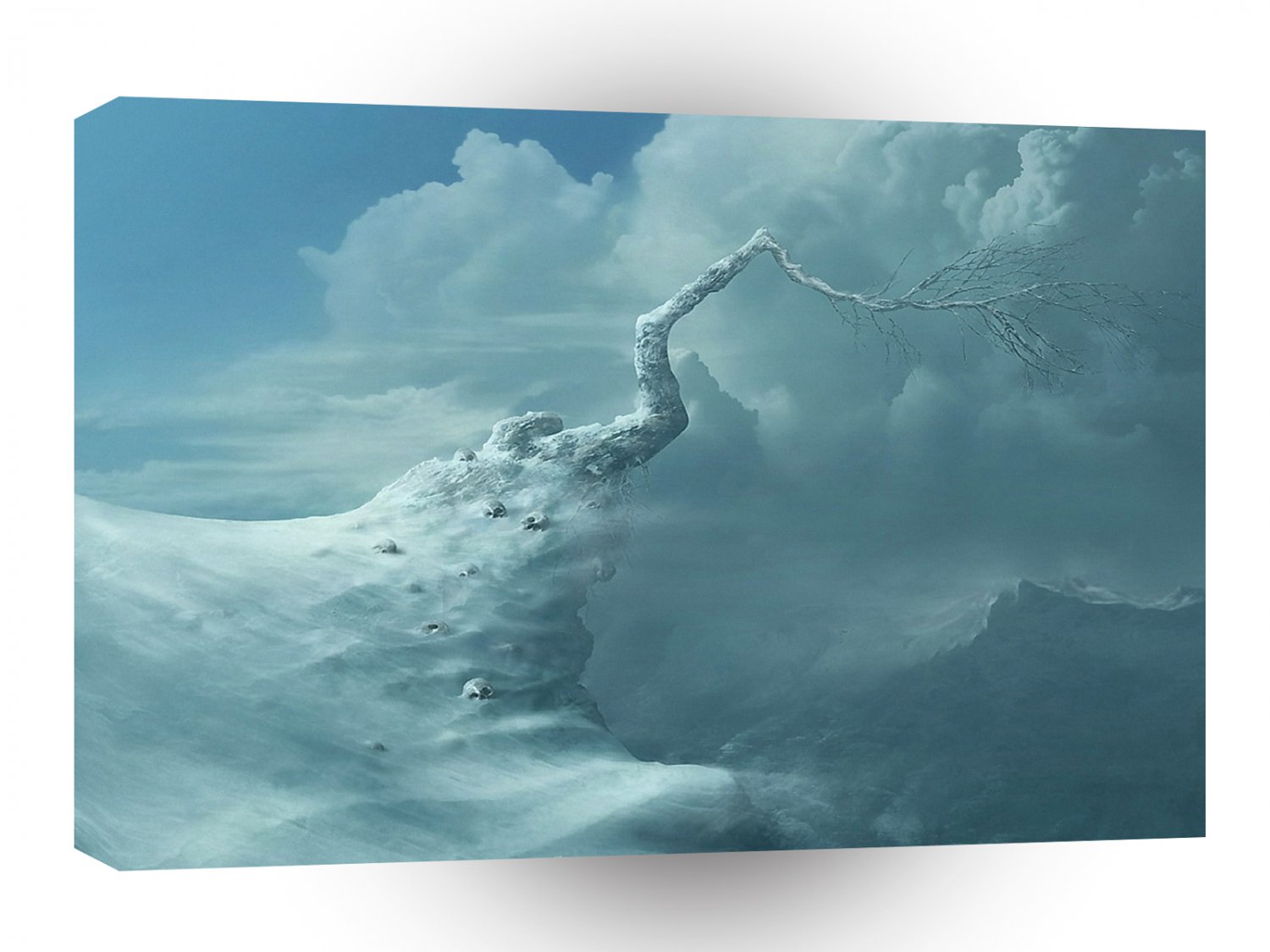 Abstract Natural Force Winter Ice A1 Xlarge Canvas