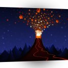 Abstract Nature Force Birthday Party Volcano A1 Xlarge Canvas