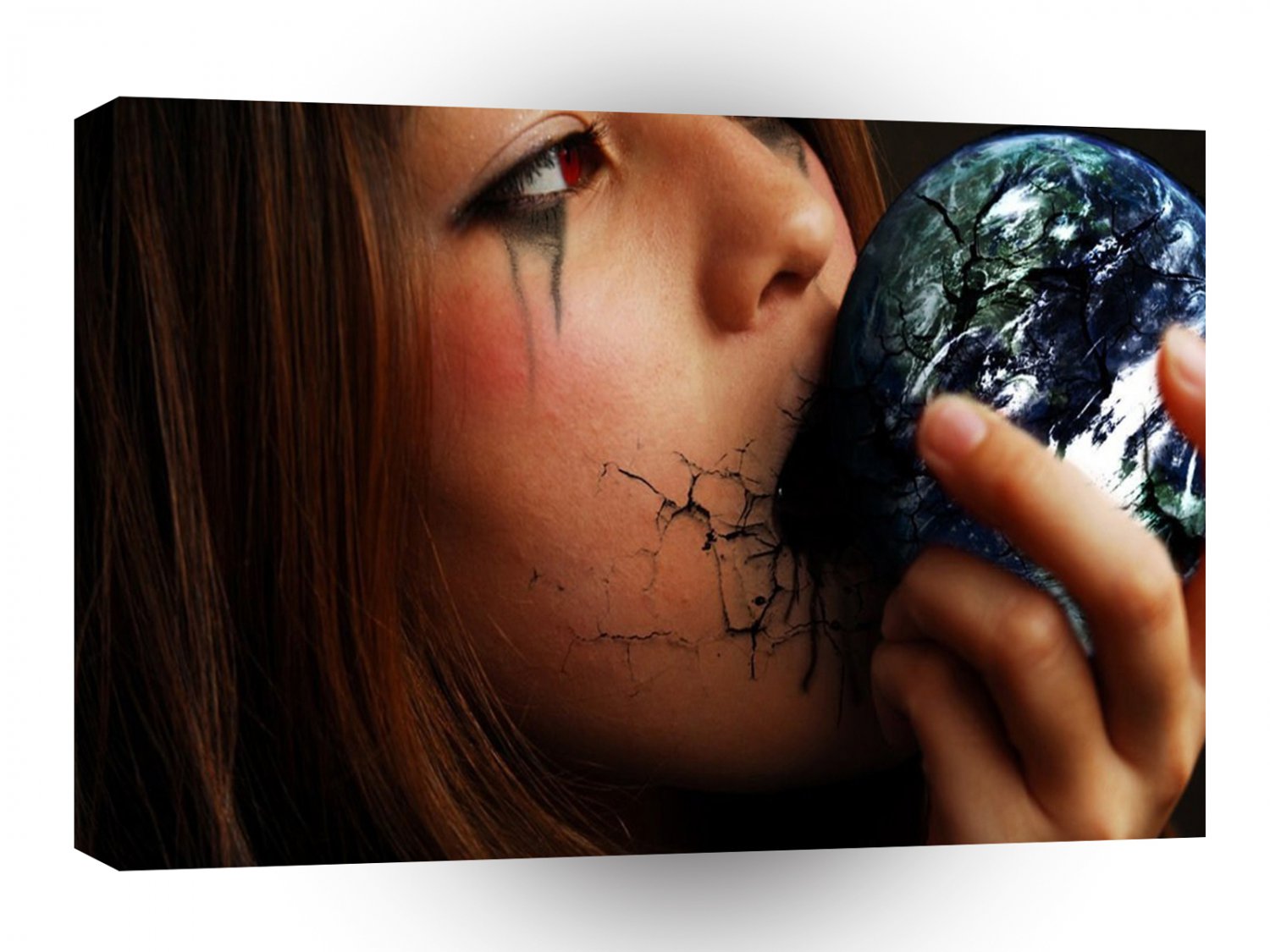 Abstract Nature Force Bite The Globe A1 Xlarge Canvas