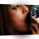 Abstract Nature Force Bite The Globe A1 Xlarge Canvas