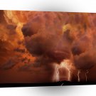 Abstract Nature Force Red Lightning Storm A1 Xlarge Canvas