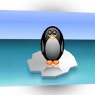 Abstract Penguin At Sea A1 Xlarge Canvas