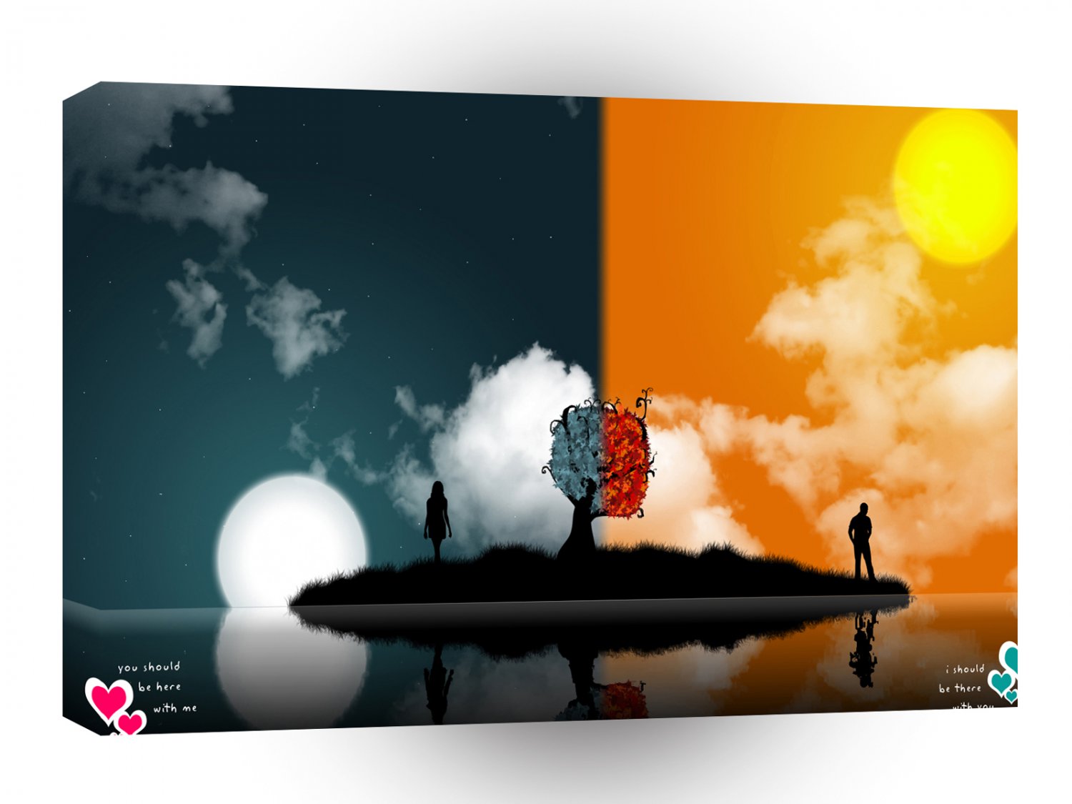 Abstract People Finding Alot Alone A1 Xlarge Canvas