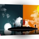 Abstract People Finding Alot Alone A1 Xlarge Canvas