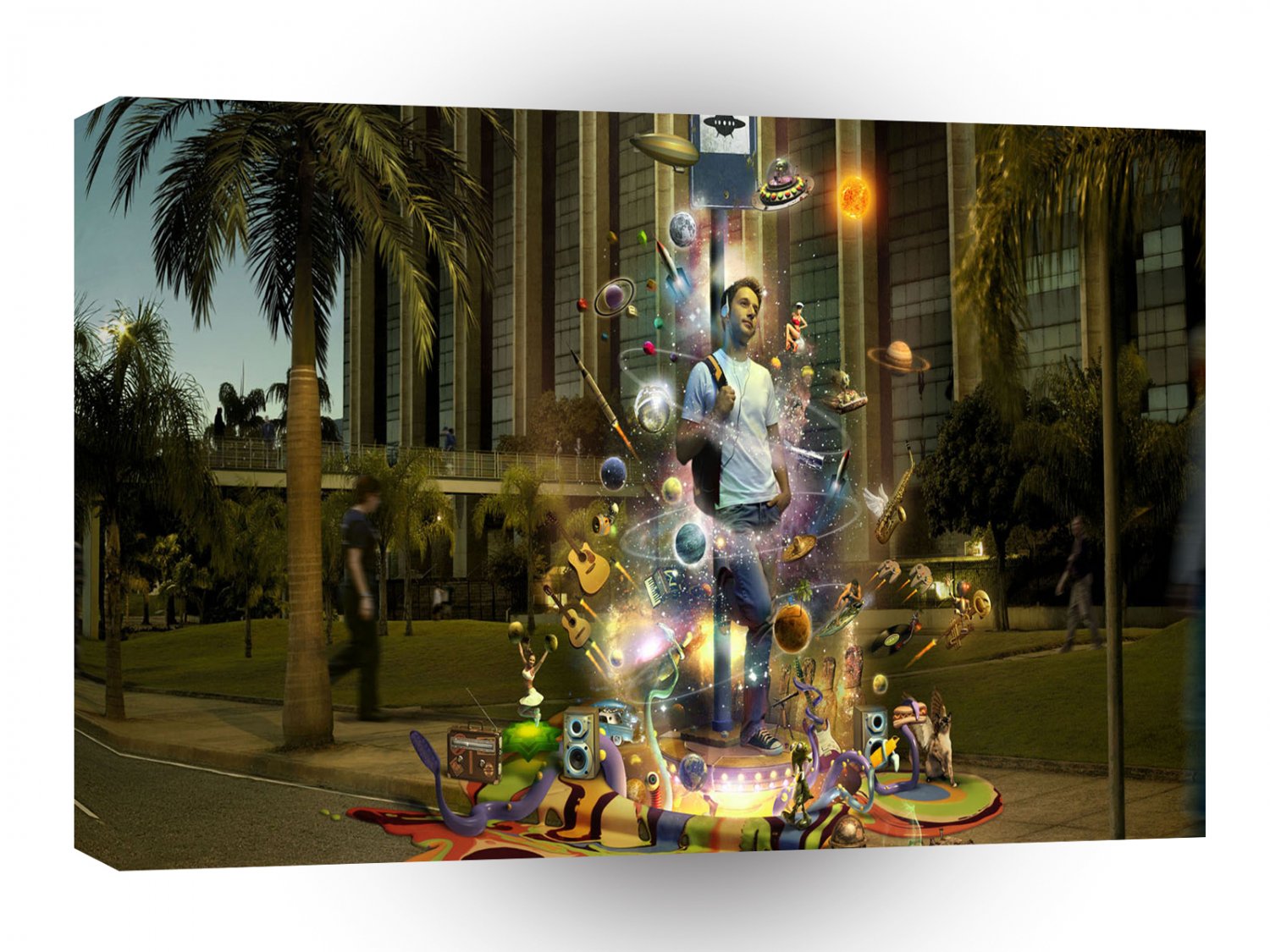 Abstract People Imagination Stop A1 Xlarge Canvas