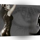 Abstract People Sexy Black Leather Girl A1 Xlarge Canvas