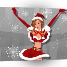 Abstract People Sexy Santa A1 Xlarge Canvas