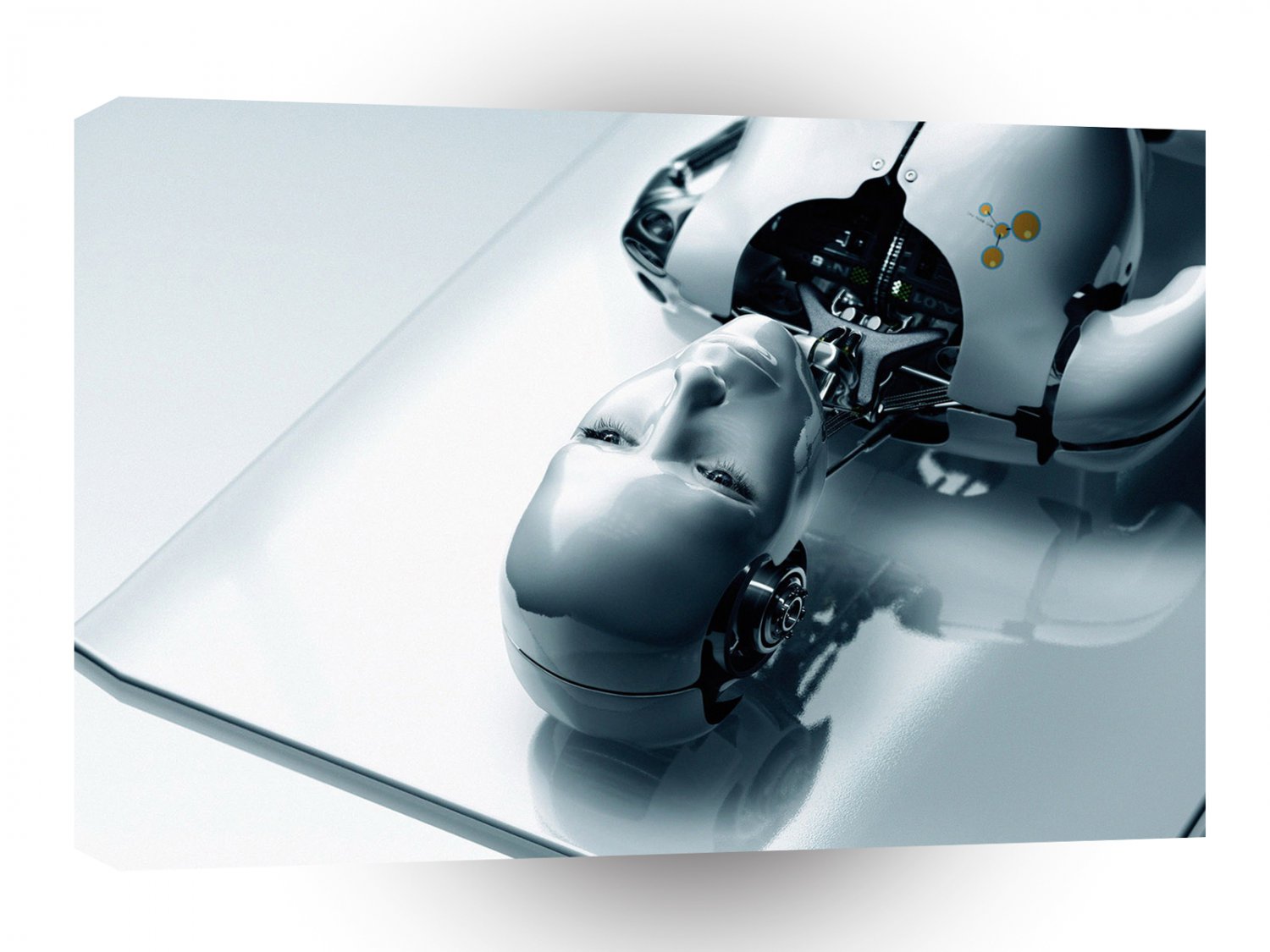 Abstract Robots Under Operation A1 Xlarge Canvas