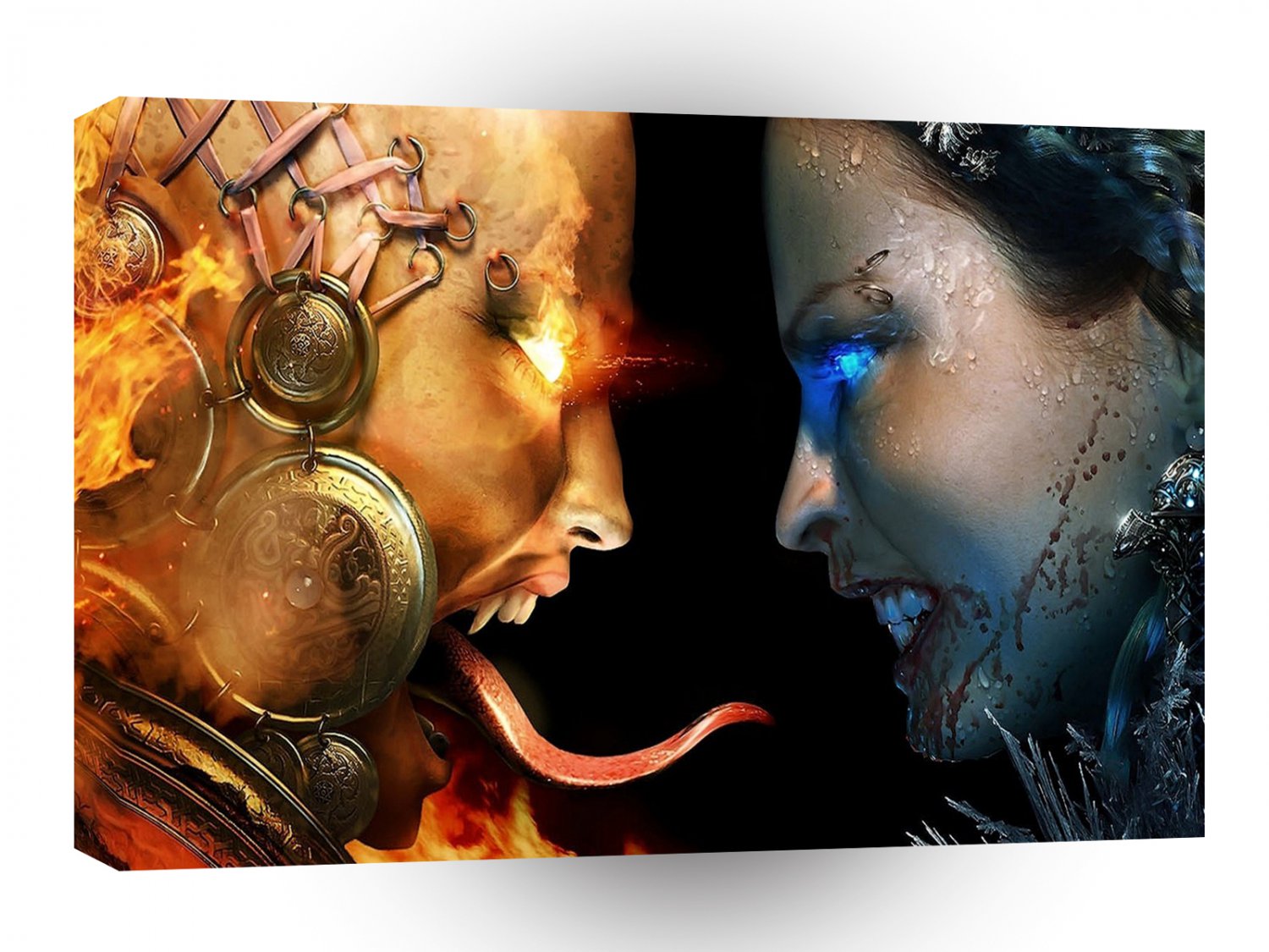 Abstract Sci Fi Firestorm Water Princess A1 Xlarge Canvas