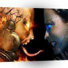 Abstract Sci Fi Firestorm Water Princess A1 Xlarge Canvas