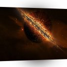 Abstract Sci Fi Galaxies Inferno A1 Xlarge Canvas