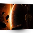 Abstract Sci Fi Galaxies Meteors A1 Xlarge Canvas
