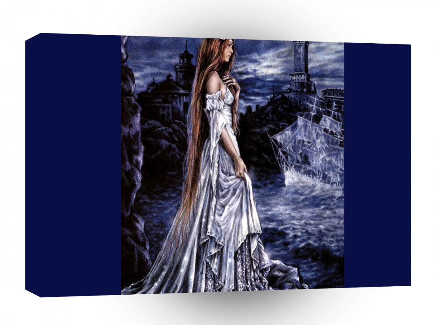 Abstract Sci Fi Ghostship Lady A1 Xlarge Canvas