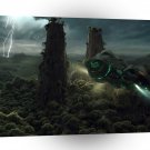 Abstract Sci Fi Land Before Time A1 Xlarge Canvas