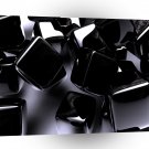 Abstract Shape Black Cubes Jewels A1 Xlarge Canvas