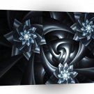 Abstract Shape Black Spiral Ribbons A1 Xlarge Canvas