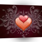 Abstract Shape Valentine Hearts A1 Xlarge Canvas