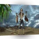 Abstract Skeletons Pirate Caribbean Treasure A1 Xlarge Canvas