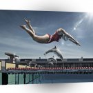 Abstract Sport Dolphin Challenge A1 Xlarge Canvas
