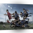 Abstract Sport Football Madness A1 Xlarge Canvas